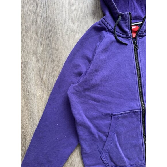 Rare Vintage Y2K Nike Swoosh Full Zip Hoodie Sweater Purple Violet Streetwear - Picture 4 of 15